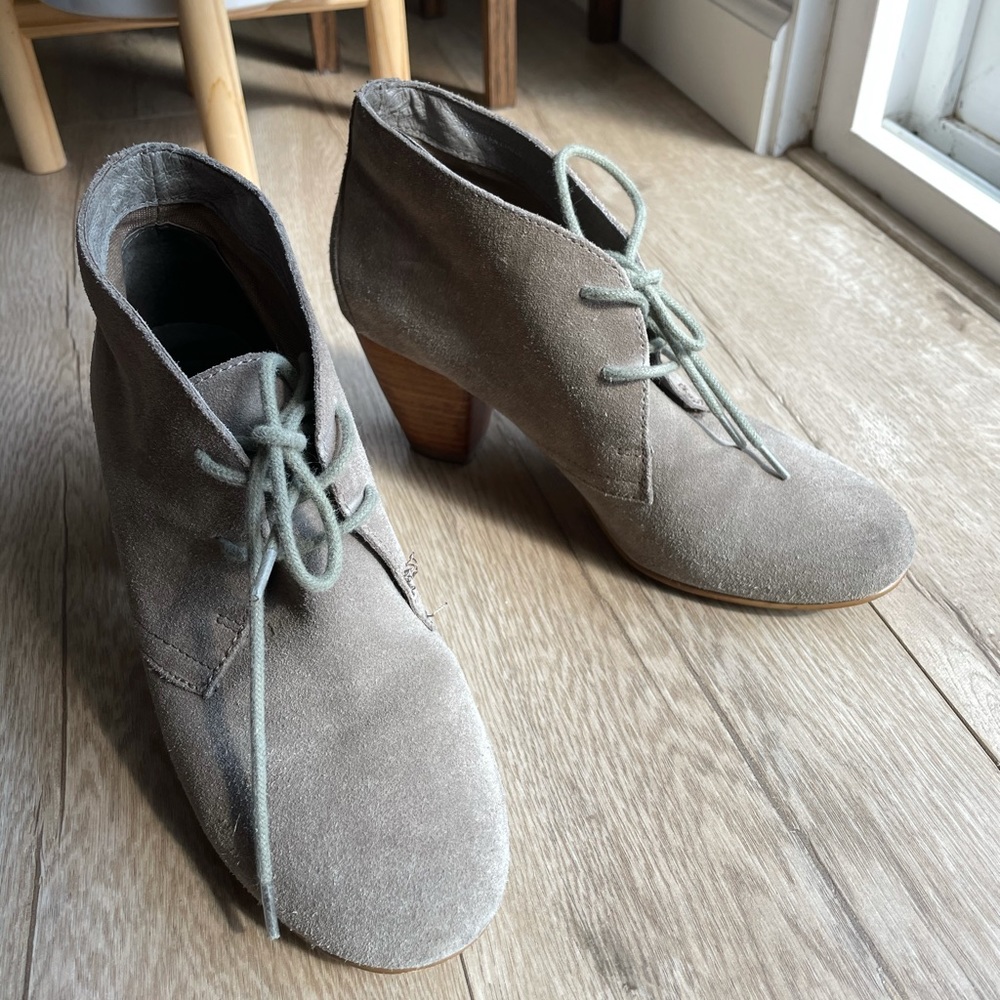 Seude lace up booties